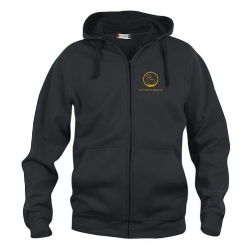 Hettejakke med logo svart