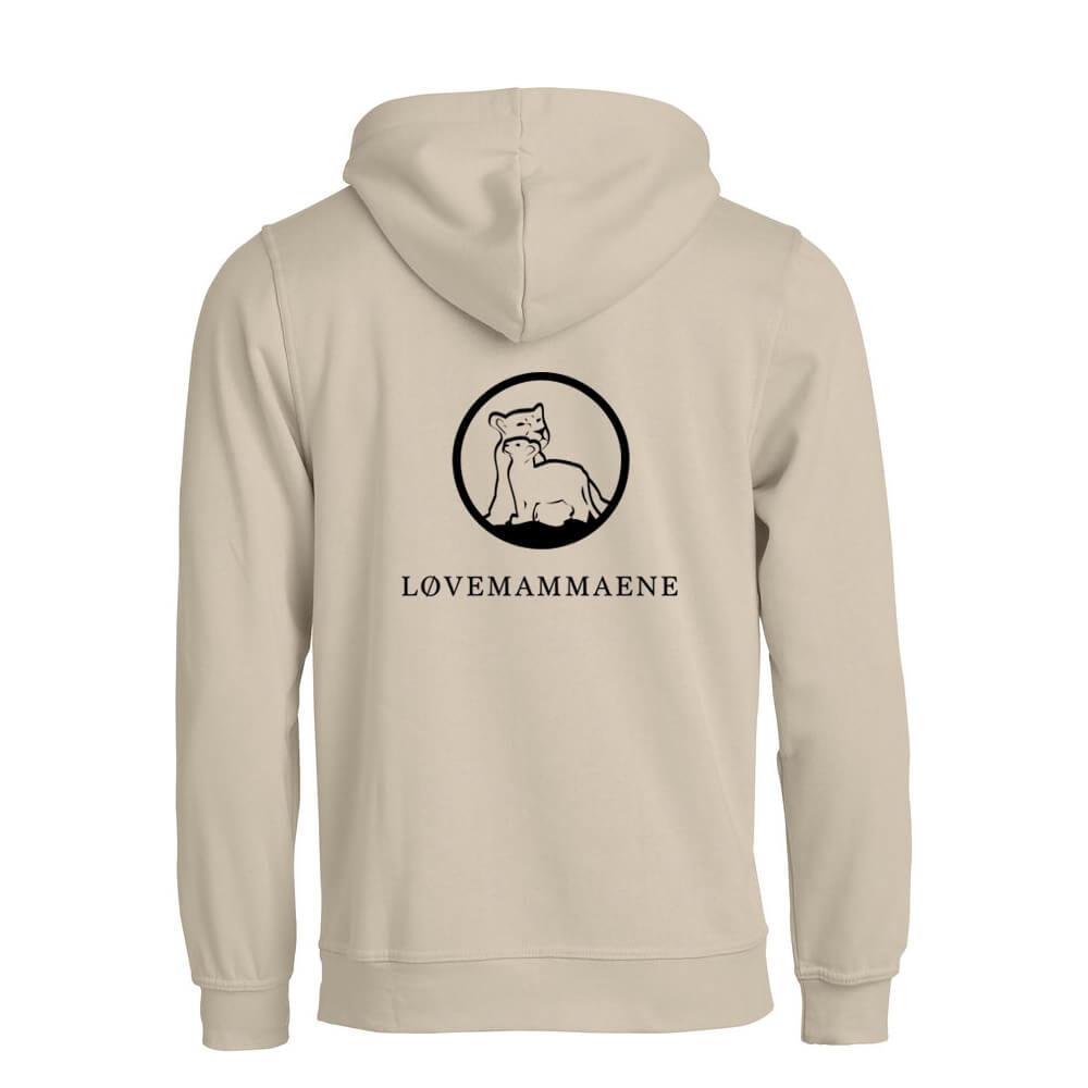 Basic hoodie beige bakside