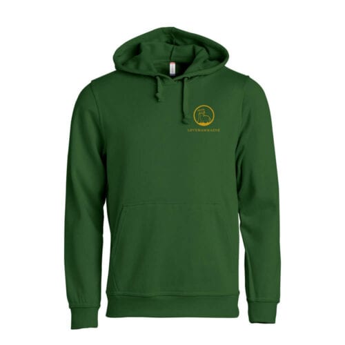 Hettegenser med logo grønn