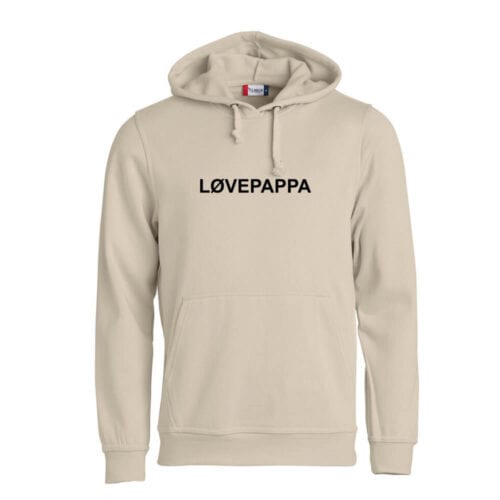 Løvepappa beige hoodie