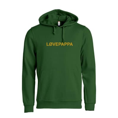 Lovepappa hoodie grønn