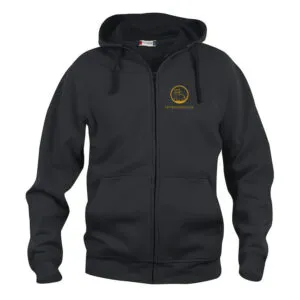 Hettejakke med logo svart