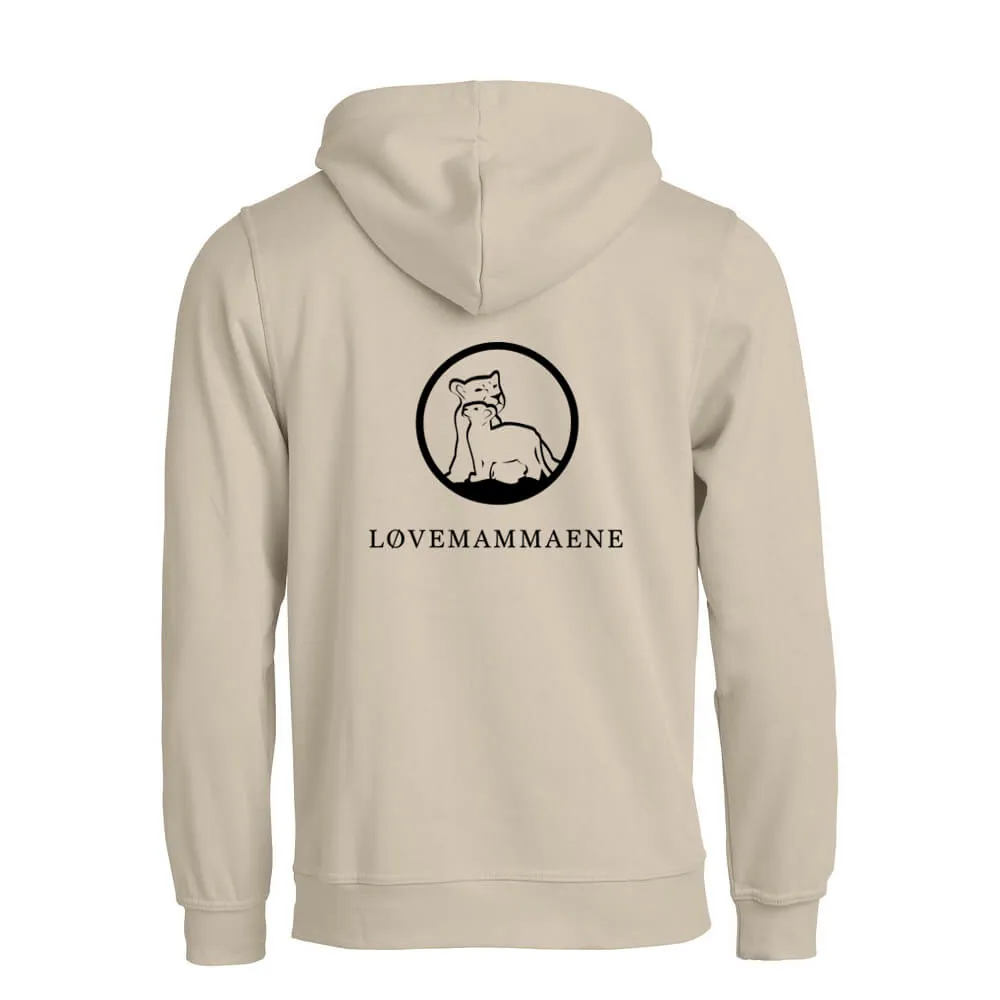 Basic hoodie beige bakside