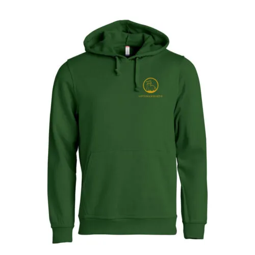 Hettegenser med logo grønn