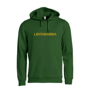 Løvemamma grøn hoodie