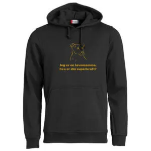 Superkraft hoodie «løvemamma» svart