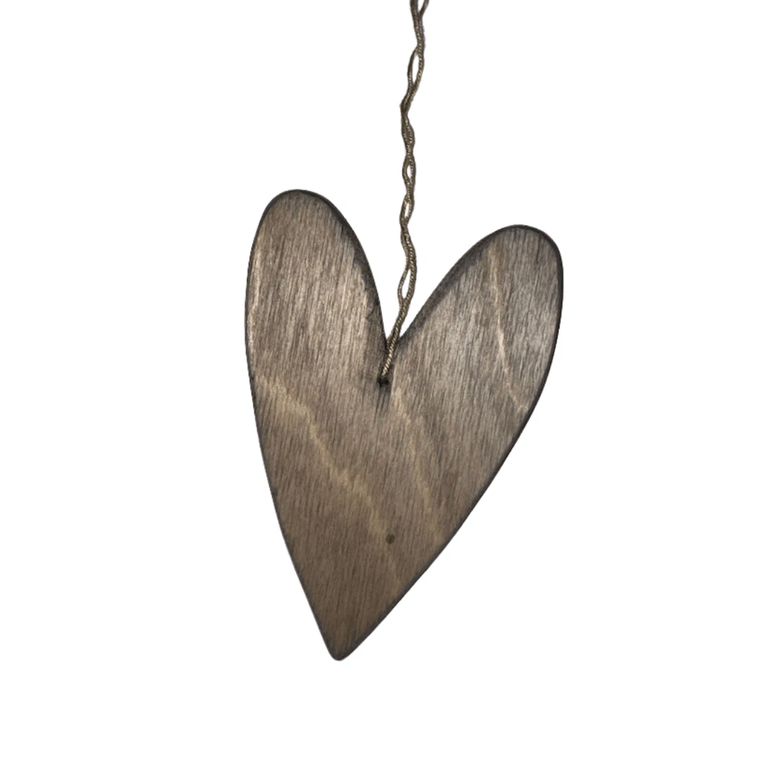 Håndlagde trehjerter 3 pk. - Bilde 2