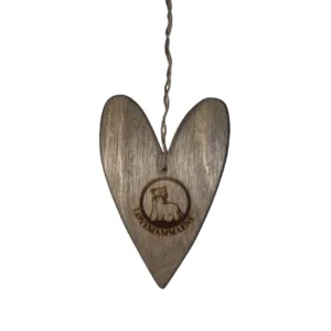 Håndlagde trehjerter 3 pk.